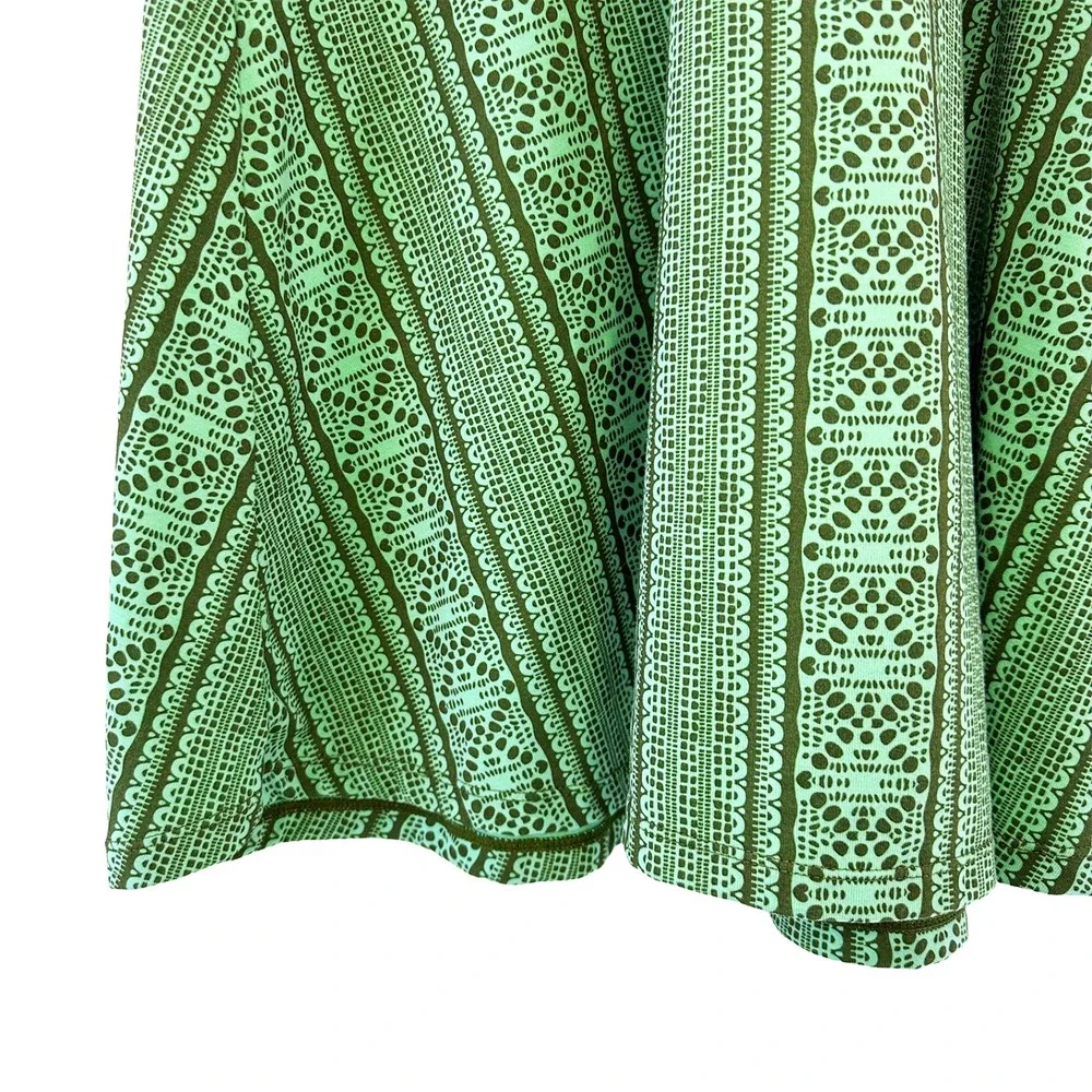 PRANA Jersey Athleisure Casual Dress • Small • green all-over-print • boho chic - Picture 3 of 7